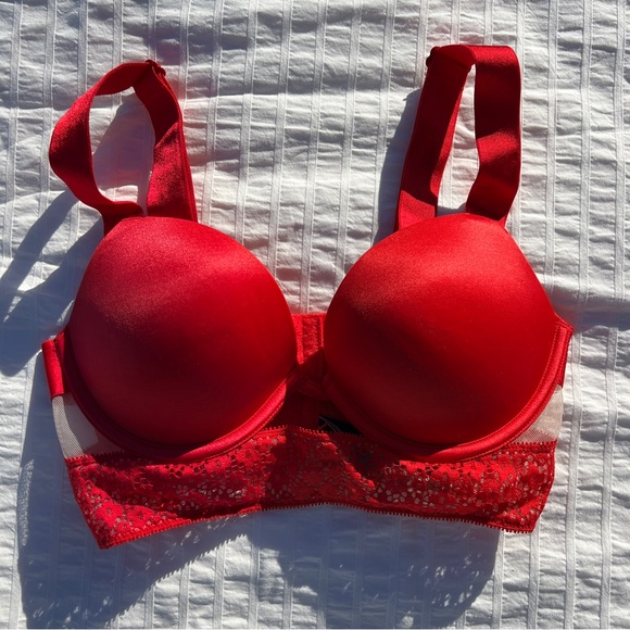 Victoria's Secret Very Sexy Push Up Cage Bra in Red, 32C - Picture 5 of 11